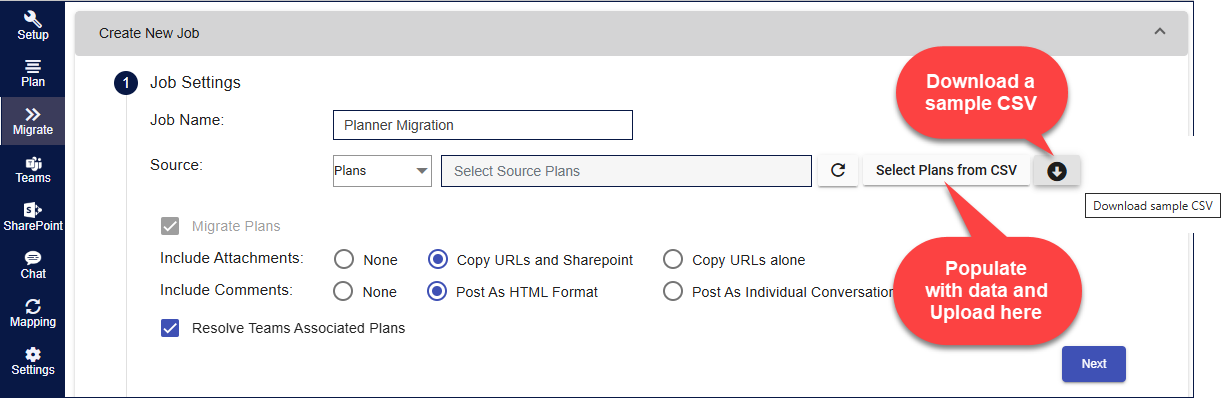 Sample CSV