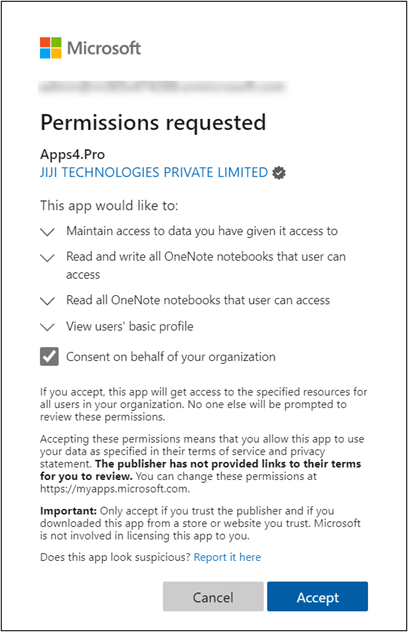 OneNote Permission