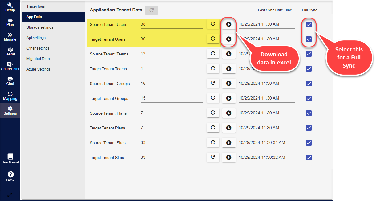 Refresh Chat Data