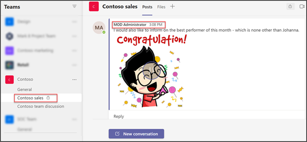Microsoft Teams private channel in the Source Tenant