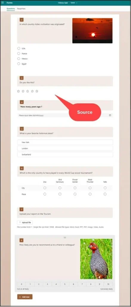 Example of Source vs Target Quiz after migration-page 2