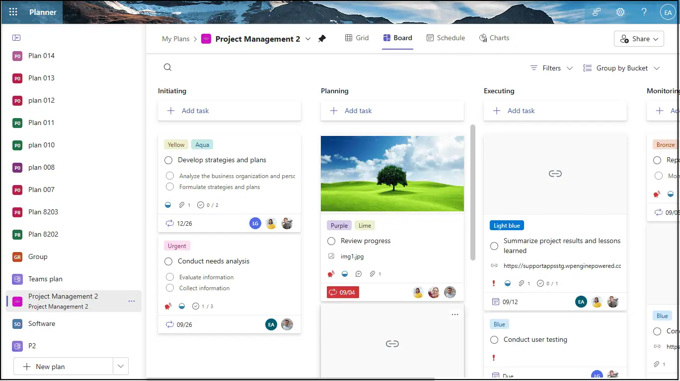 Microsoft Planner in Source Tenant