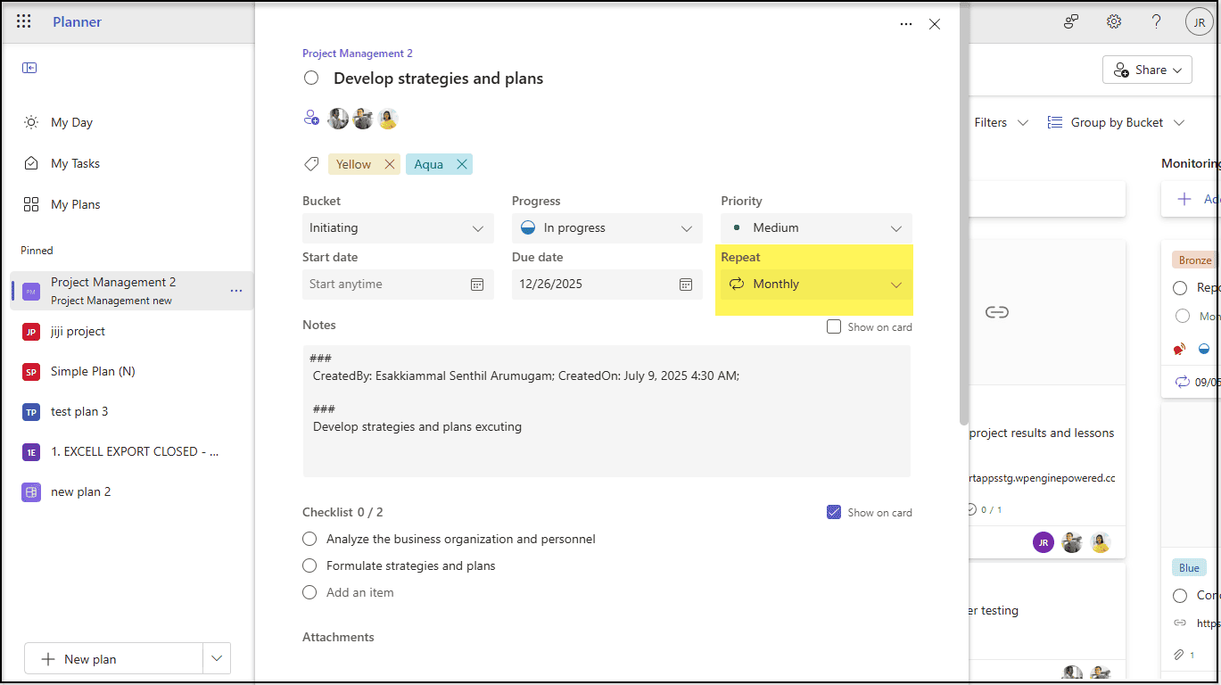 Repeat property view with default value in Target Tenant