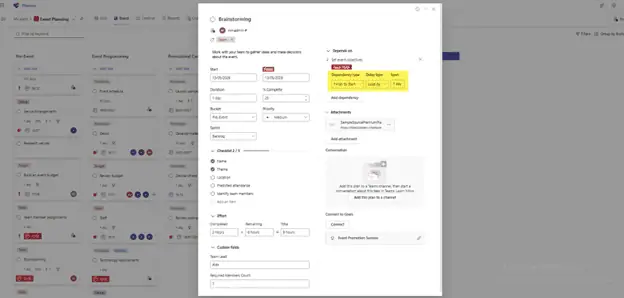 Dependency property in Source Tenant